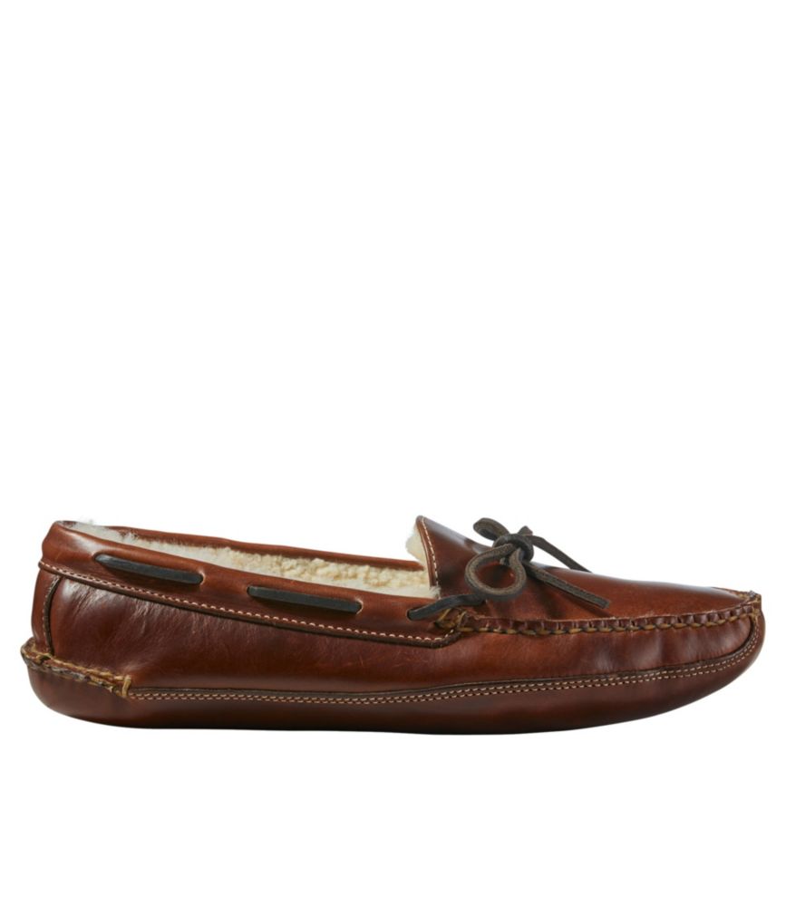Free Delivery 2023 L.L.Bean Men's Leather Double-Sole Slippers ...